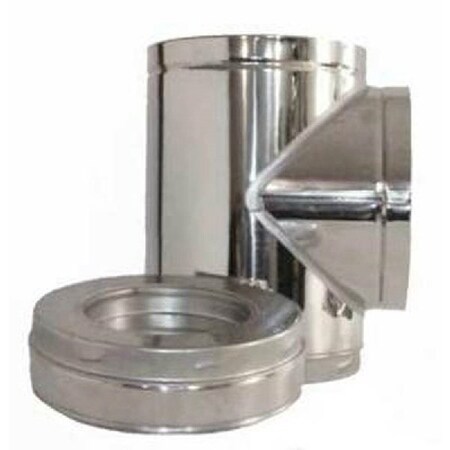 SuperVent 6 Inch Insulated Tee With Plug